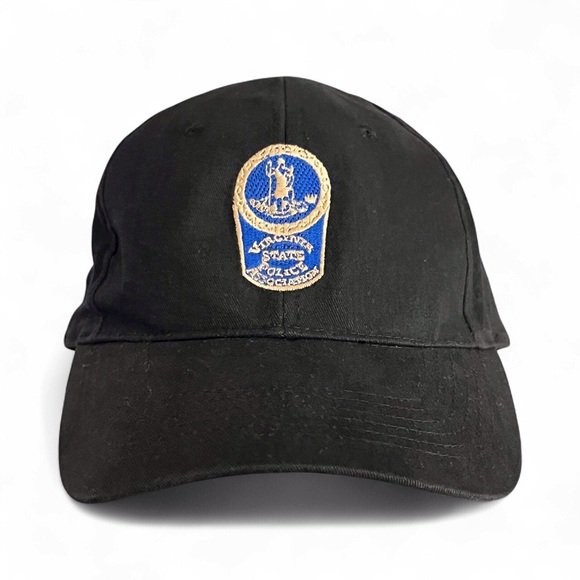 None Other - Black Police Ball Cap Hat Virginia State Police Assoc Strap Back Adjustable